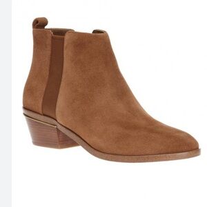 Michael Kors Women’s 9.5 Crosby Bootie suede- caramel / cognac